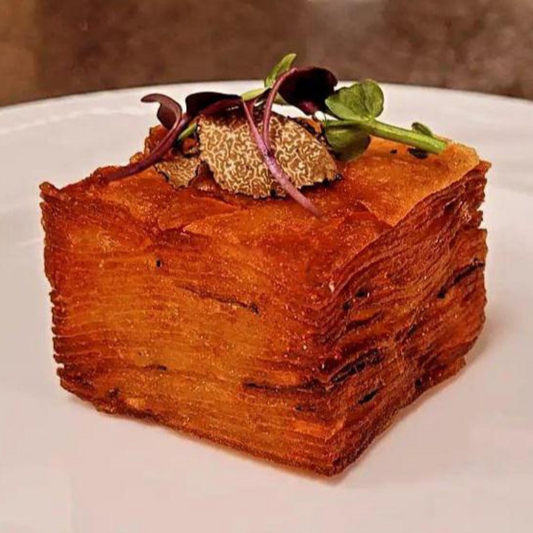 Thyme-flavored millefeuille potatoes